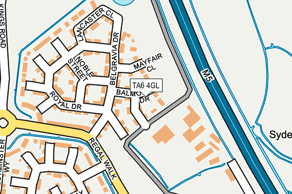 TA6 4GL map - OS OpenMap – Local (Ordnance Survey)