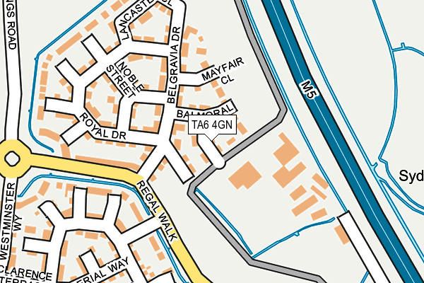 TA6 4GN map - OS OpenMap – Local (Ordnance Survey)