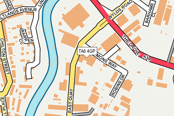 TA6 4GP map - OS OpenMap – Local (Ordnance Survey)