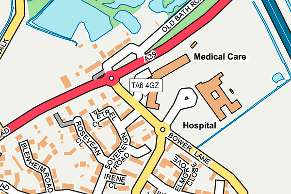 TA6 4GZ map - OS OpenMap – Local (Ordnance Survey)