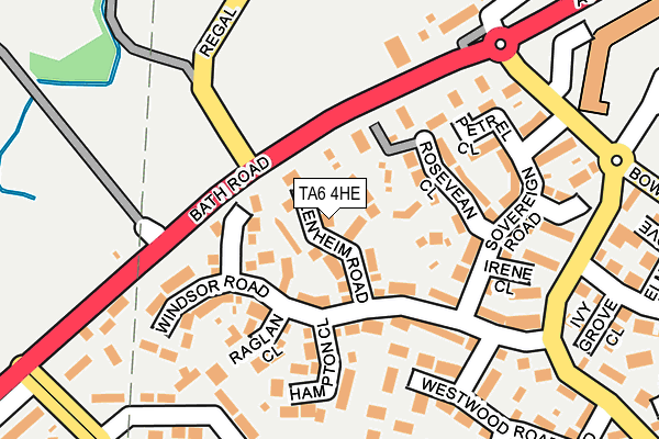 TA6 4HE map - OS OpenMap – Local (Ordnance Survey)