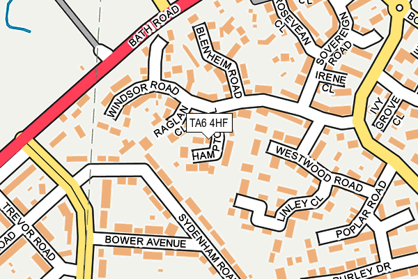 TA6 4HF map - OS OpenMap – Local (Ordnance Survey)