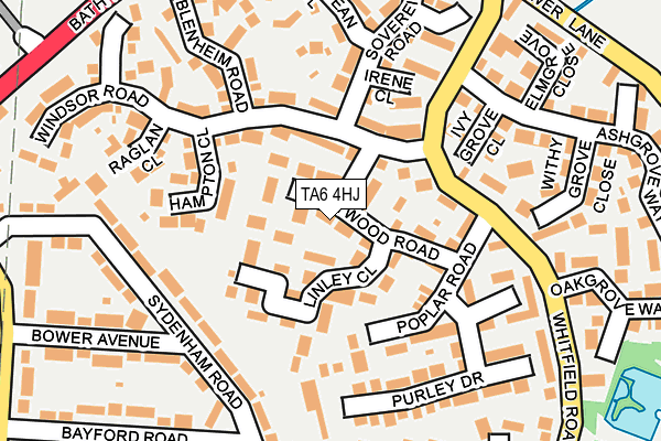 TA6 4HJ map - OS OpenMap – Local (Ordnance Survey)