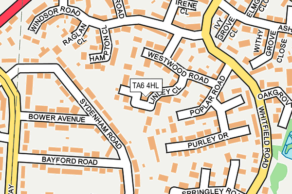 TA6 4HL map - OS OpenMap – Local (Ordnance Survey)