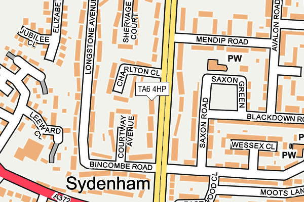 TA6 4HP map - OS OpenMap – Local (Ordnance Survey)