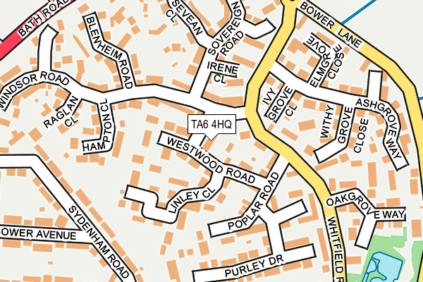 TA6 4HQ map - OS OpenMap – Local (Ordnance Survey)