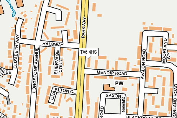 TA6 4HS map - OS OpenMap – Local (Ordnance Survey)