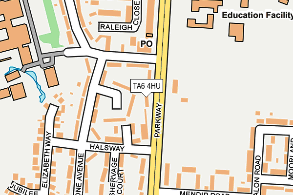 TA6 4HU map - OS OpenMap – Local (Ordnance Survey)