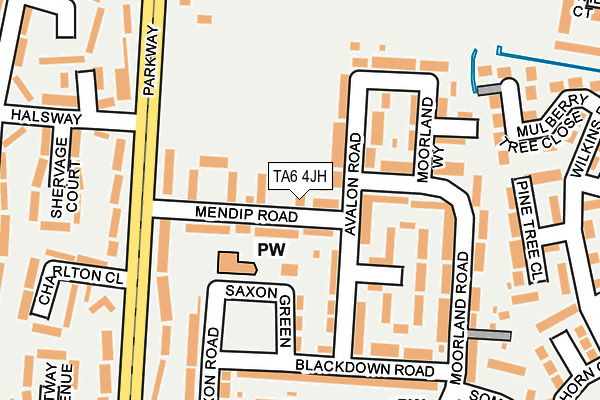 TA6 4JH map - OS OpenMap – Local (Ordnance Survey)