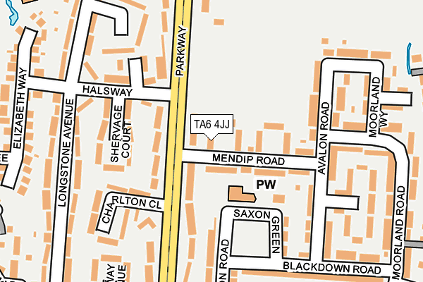 TA6 4JJ map - OS OpenMap – Local (Ordnance Survey)