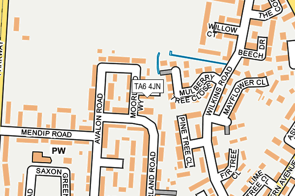 TA6 4JN map - OS OpenMap – Local (Ordnance Survey)