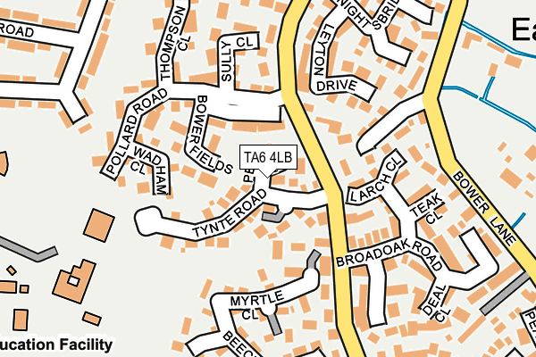 TA6 4LB map - OS OpenMap – Local (Ordnance Survey)