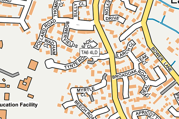 TA6 4LD map - OS OpenMap – Local (Ordnance Survey)