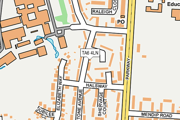 TA6 4LN map - OS OpenMap – Local (Ordnance Survey)
