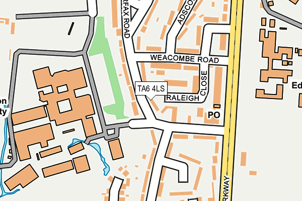 TA6 4LS map - OS OpenMap – Local (Ordnance Survey)