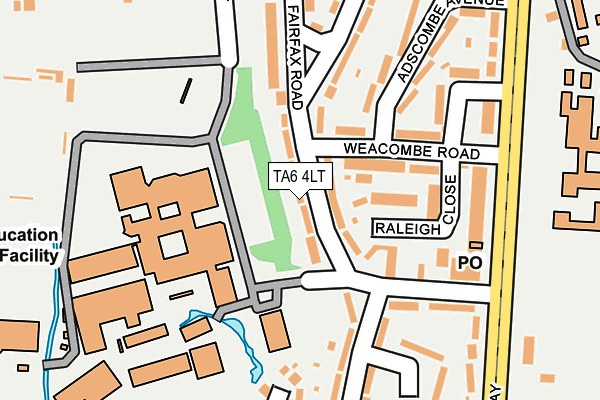 TA6 4LT map - OS OpenMap – Local (Ordnance Survey)