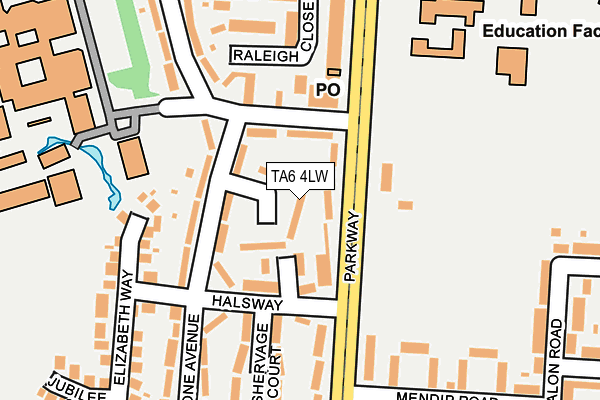 TA6 4LW map - OS OpenMap – Local (Ordnance Survey)