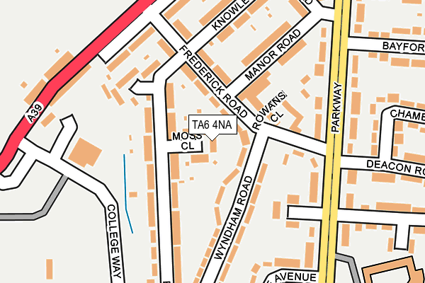 TA6 4NA map - OS OpenMap – Local (Ordnance Survey)