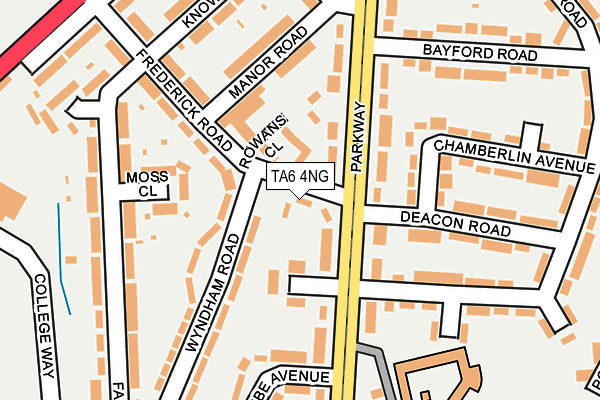 TA6 4NG map - OS OpenMap – Local (Ordnance Survey)