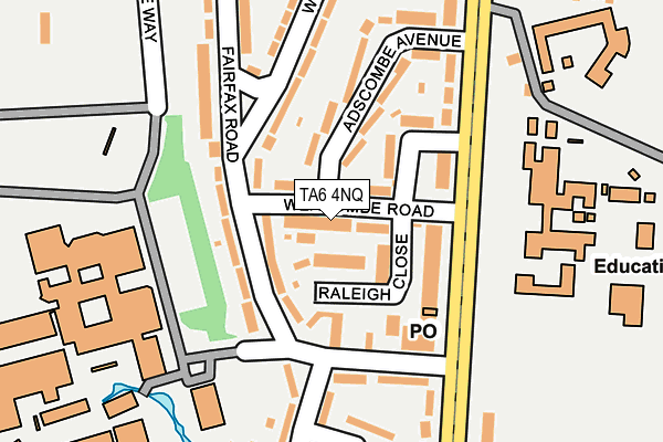 TA6 4NQ map - OS OpenMap – Local (Ordnance Survey)