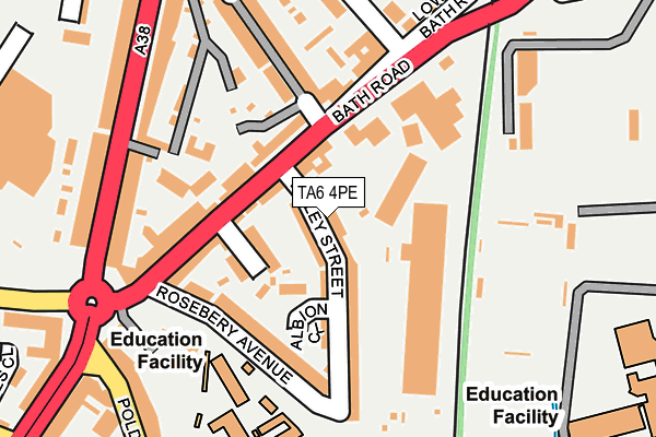TA6 4PE map - OS OpenMap – Local (Ordnance Survey)