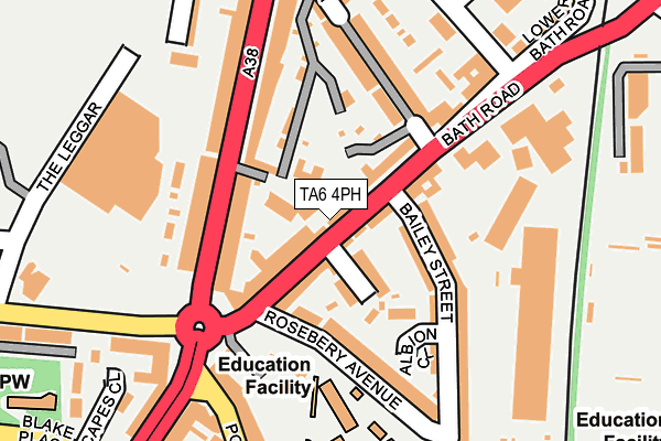 TA6 4PH map - OS OpenMap – Local (Ordnance Survey)