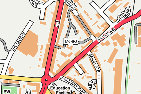 TA6 4PJ map - OS OpenMap – Local (Ordnance Survey)