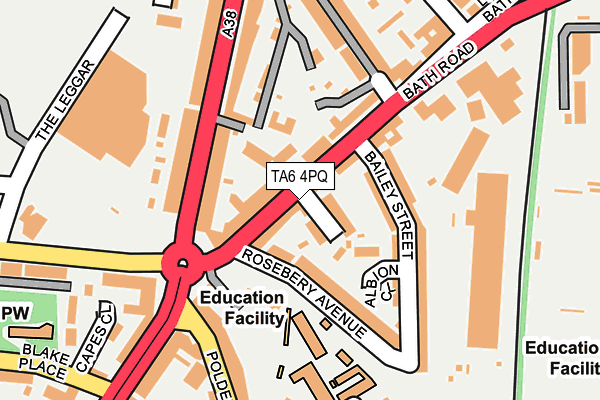 TA6 4PQ map - OS OpenMap – Local (Ordnance Survey)