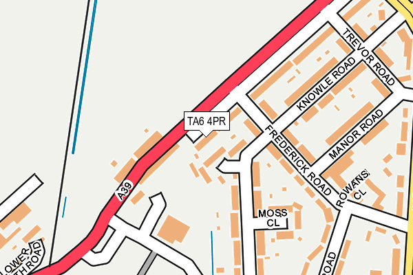 TA6 4PR map - OS OpenMap – Local (Ordnance Survey)