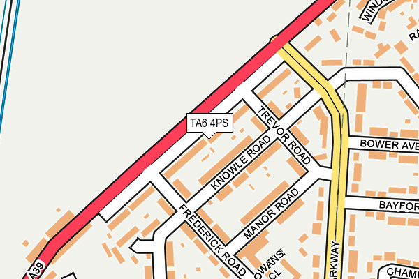 TA6 4PS map - OS OpenMap – Local (Ordnance Survey)