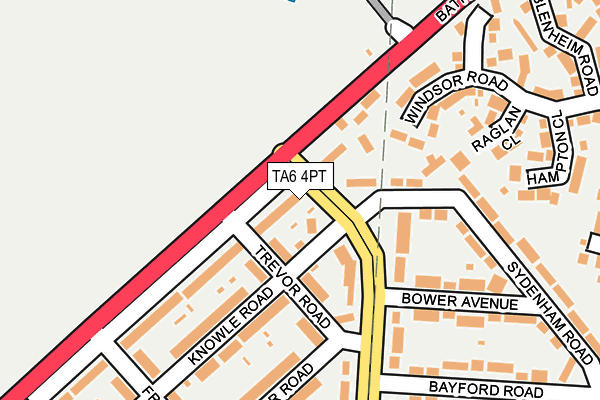 TA6 4PT map - OS OpenMap – Local (Ordnance Survey)