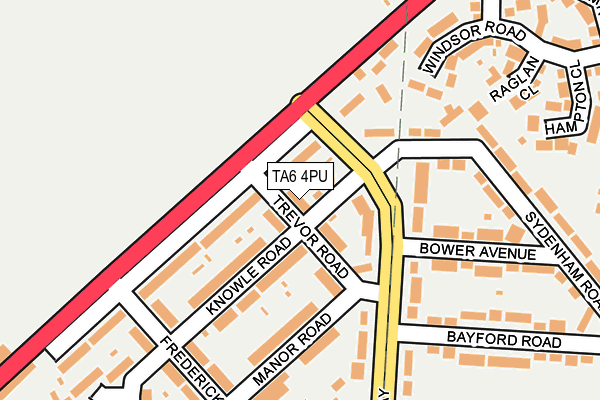 TA6 4PU map - OS OpenMap – Local (Ordnance Survey)