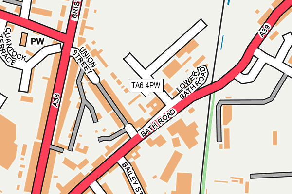 TA6 4PW map - OS OpenMap – Local (Ordnance Survey)