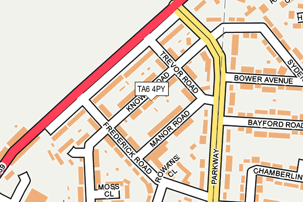 TA6 4PY map - OS OpenMap – Local (Ordnance Survey)