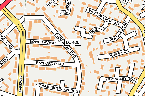 TA6 4QE map - OS OpenMap – Local (Ordnance Survey)