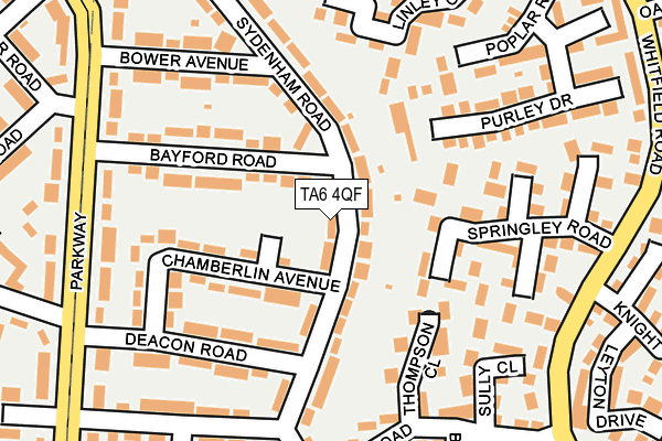 TA6 4QF map - OS OpenMap – Local (Ordnance Survey)