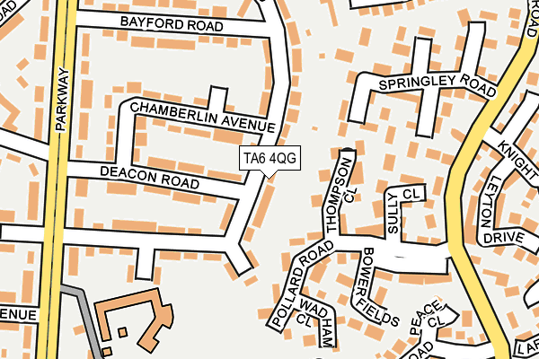 TA6 4QG map - OS OpenMap – Local (Ordnance Survey)