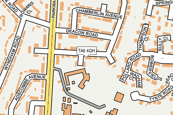 TA6 4QH map - OS OpenMap – Local (Ordnance Survey)