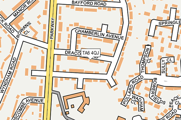 TA6 4QJ map - OS OpenMap – Local (Ordnance Survey)