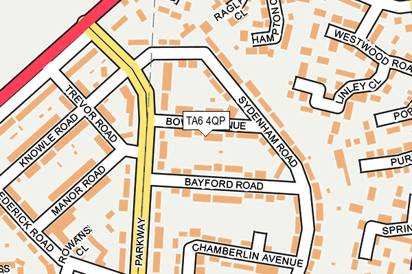 TA6 4QP map - OS OpenMap – Local (Ordnance Survey)