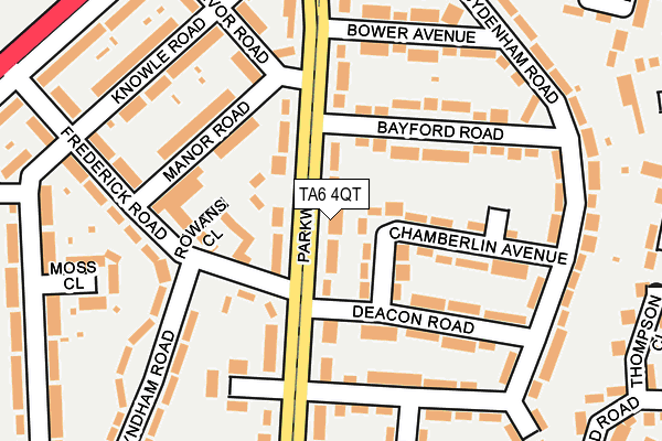 TA6 4QT map - OS OpenMap – Local (Ordnance Survey)