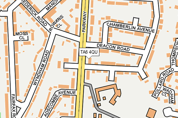 TA6 4QU map - OS OpenMap – Local (Ordnance Survey)