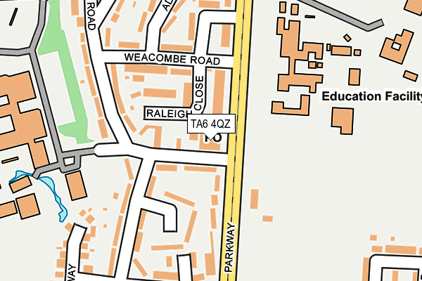 TA6 4QZ map - OS OpenMap – Local (Ordnance Survey)