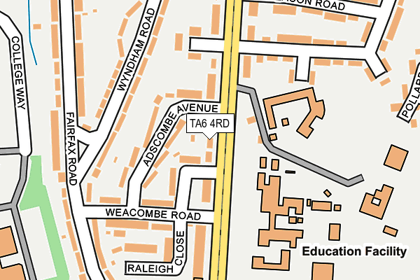 TA6 4RD map - OS OpenMap – Local (Ordnance Survey)