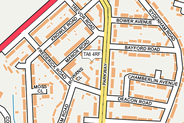 TA6 4RF map - OS OpenMap – Local (Ordnance Survey)