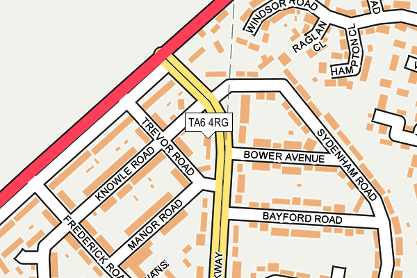 TA6 4RG map - OS OpenMap – Local (Ordnance Survey)