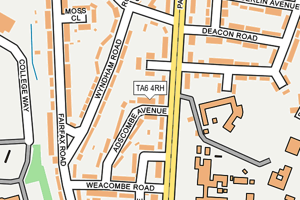 TA6 4RH map - OS OpenMap – Local (Ordnance Survey)