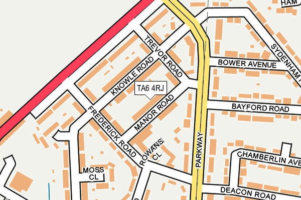 TA6 4RJ map - OS OpenMap – Local (Ordnance Survey)