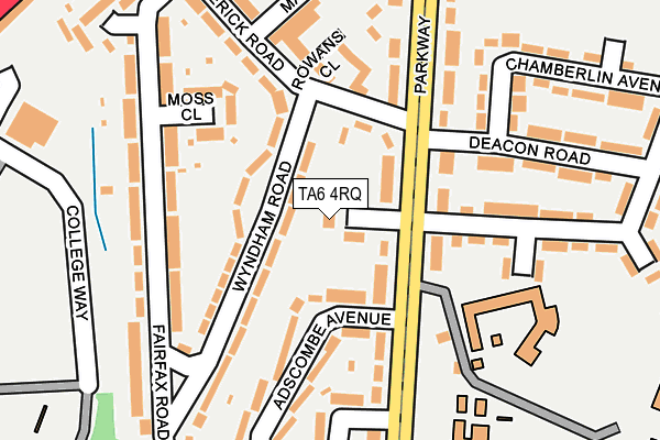 TA6 4RQ map - OS OpenMap – Local (Ordnance Survey)