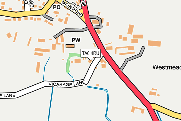 TA6 4RU map - OS OpenMap – Local (Ordnance Survey)